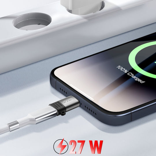 XO Convertor USB-C masculin în Lightning masculin Gri 1buc NB263A