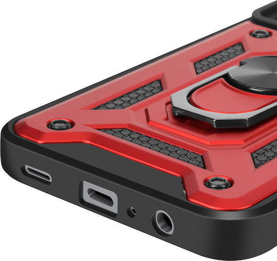 Mayaxess Ring Case Galaxy A25 5g Shockproof Camera Cover Red