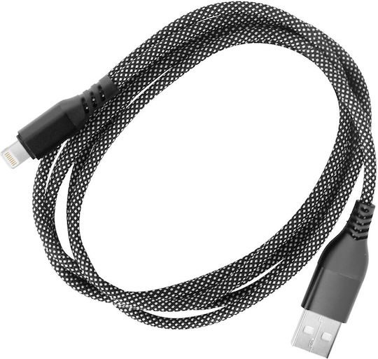 Moxie Плетена USB-A към Lightning кабел Черен 1.2м