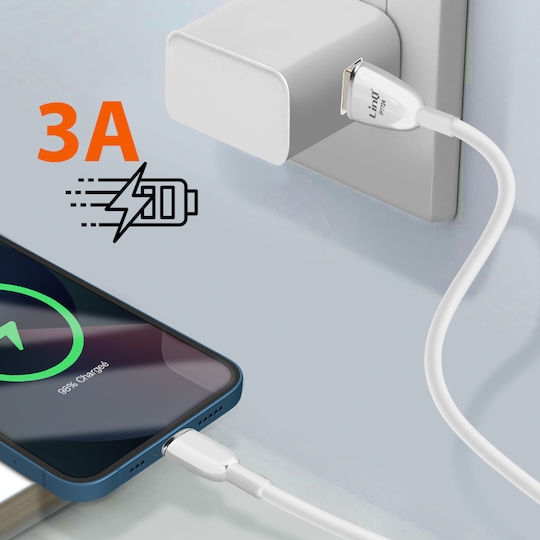 LinQ USB-A to Lightning Cable Λευκό 1.2m (IP7724)