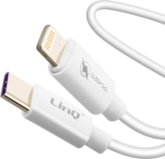 LinQ Редовна USB-C към Lightning кабел 60W Бял 1.2м (TPC-K9210)