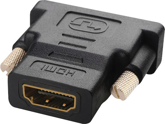 HDMI Buchse auf DVI Stecker Bidirektionaler Video Konverter Schwarz Vergoldet