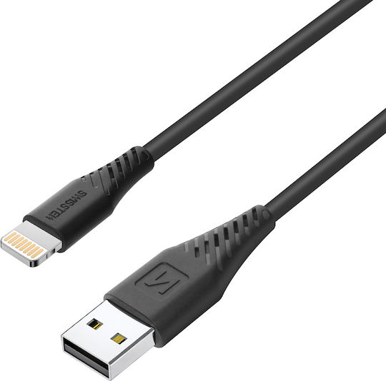 Swissten USB-A to Lightning Cable 60W Black 1.5m (71533010)