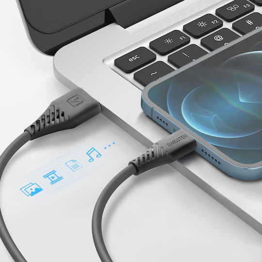 Swissten USB-A to Lightning Cable 60W Black 1.5m (71533010)