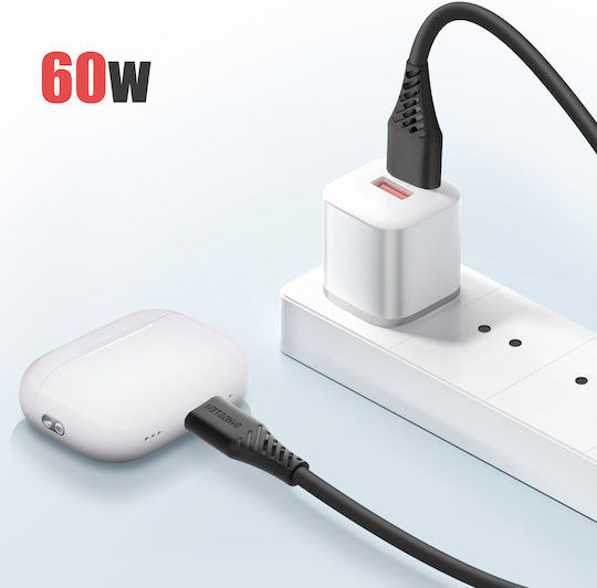 Swissten USB-A to Lightning Cable 60W Black 1.5m (71533010)