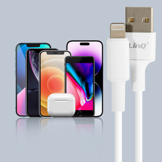 LinQ USB-A to Lightning Cable Λευκό 3m (i9-3M)