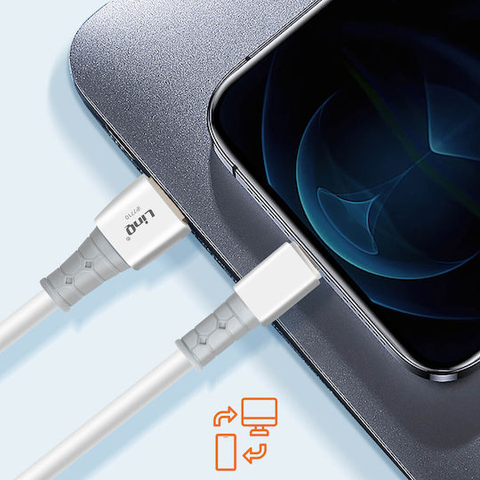 LinQ USB-A to Lightning Cable Λευκό 1.2m (IP7710)