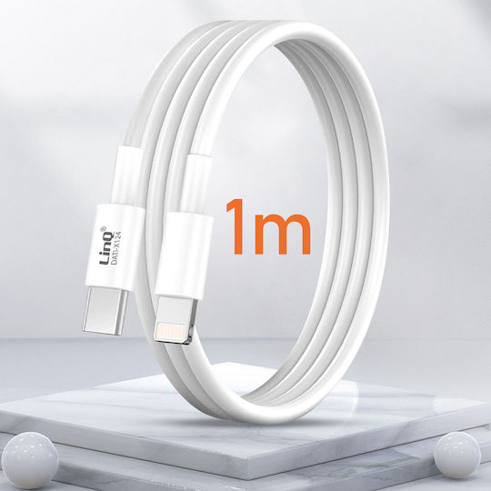 LinQ USB-C to Lightning Cable 20W Λευκό 1m (DATI-X124)
