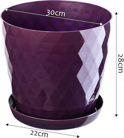 Kadax Plastic Pot Saucer Flower Pot Cover 30cm Purple