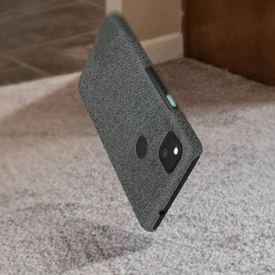 Hülle Google Pixel 4a Hartes Rigid Gewebe Finish Anti-Tracking Waschbar Grau