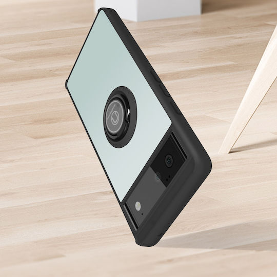 Case Google Pixel 6 Bi-material Metal Ring Black