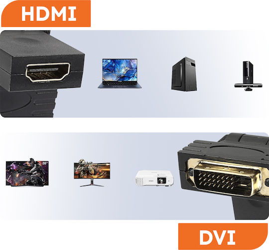 Avizar Μετατροπέας DVI-D male σε HDMI female 1τμχ L-DVHD