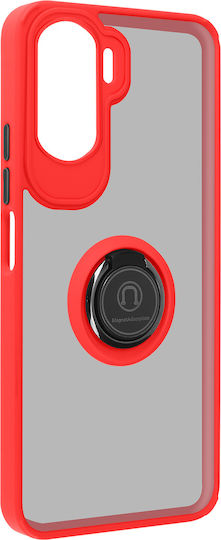 Case Honor 90 Lite Dual-material Metallic Ring Video Support Ringrip Red
