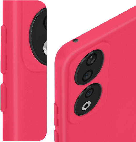 Premium Silicone Semi-rigid Matte Finish Fuchsia Case Honor 90