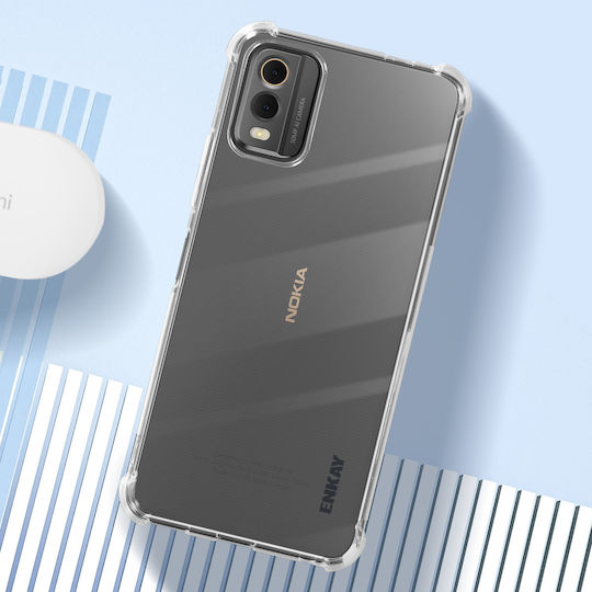 Nokia C32 Flexible Silicone Bumper Corners Transparent