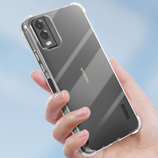 Nokia C32 Flexible Silicone Bumper Corners Transparent