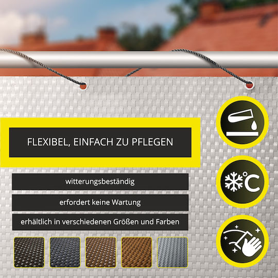 Kadax Balcony Screen Technorattan Balcony Mat 1x7m