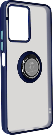 Case Vivo Y16 Dual Material Metal Ring Video Support Blue