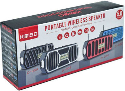 Kimiso KMS-05B Bluetooth Speaker 5W with Radio and Battery Life up to 3 hours Silver