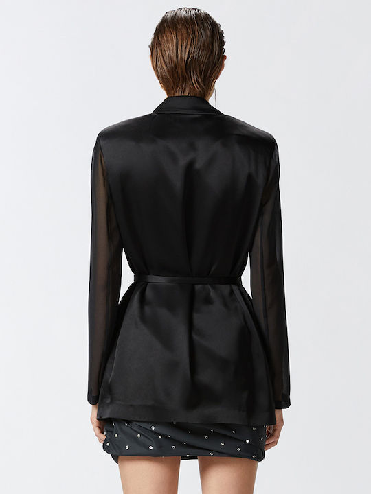 Pinko Long Women's Blazer Black