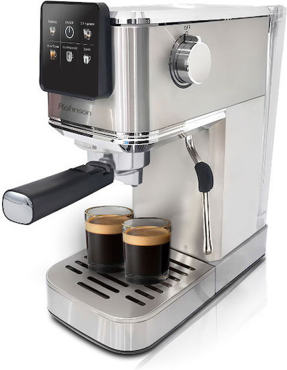 Rohnson Automatic Espresso Machine 1350W Pressure 20bar Silver R-98016