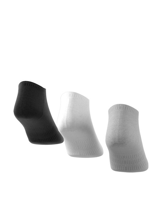 adidas Thin Light Athletic Socks Multicolour 3 Pairs Medium Grey Heather / White / Black