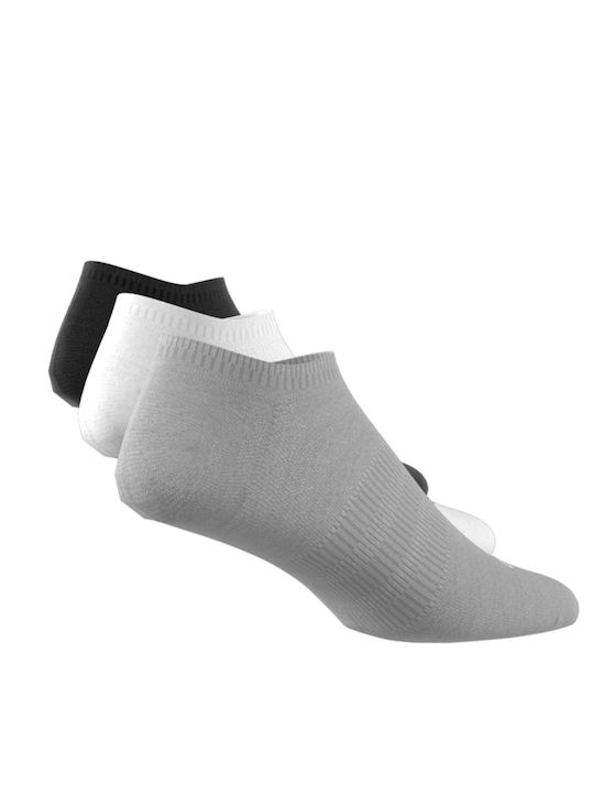 adidas Thin Light Athletic Socks Multicolour 3 Pairs Medium Grey Heather / White / Black