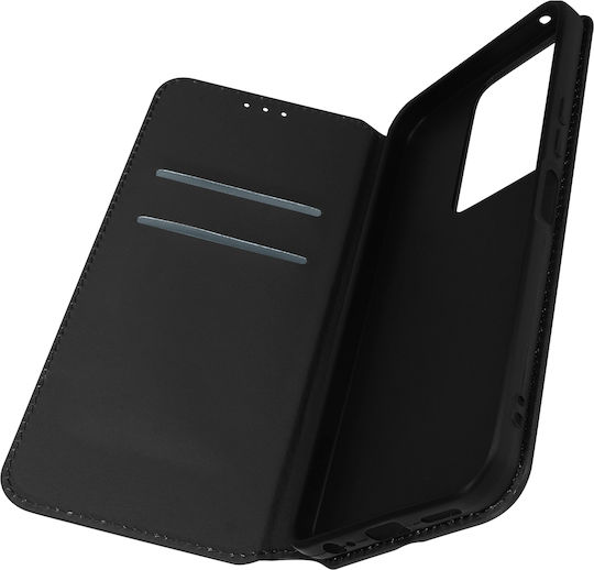 Wallet Case for Vivo Y22S / Y35 Magnetic Flip Card Holder Video Stand Black