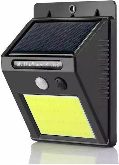 Set of 4 Wall Solar Lights Cold White 6500K with Motion Sensor and Photocell IP65