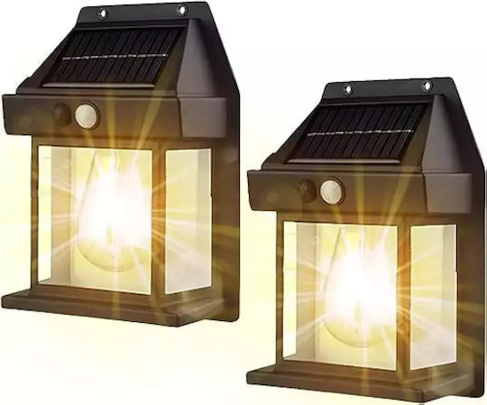 Set of 4 Wall Solar Lights 1W 600lm Natural White 4000K with Motion Sensor and Photocell IP65