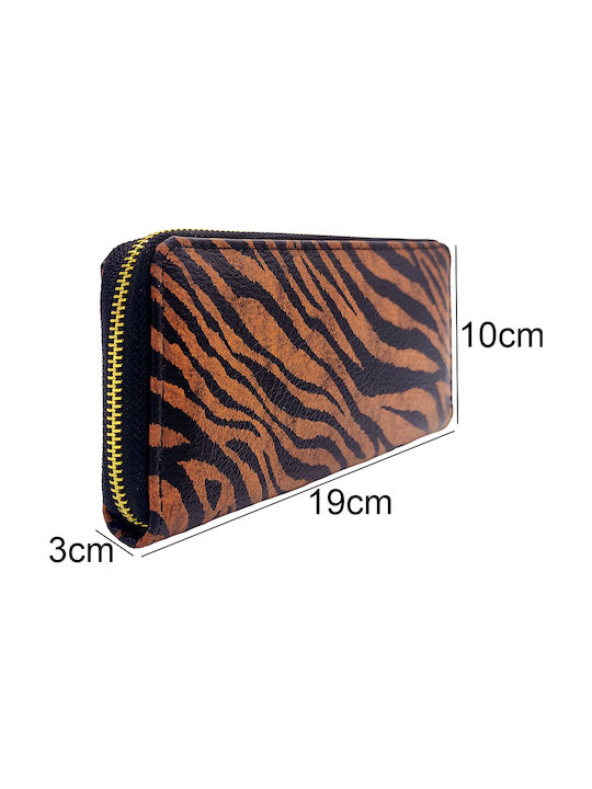 Gift-Me Large Fabric Women's Wallet Brown