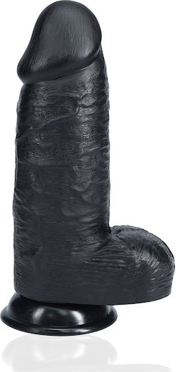 Shots Ρεαλιστικό Dildo με Όρχεις και Βεντούζα Μαύρο 23cm