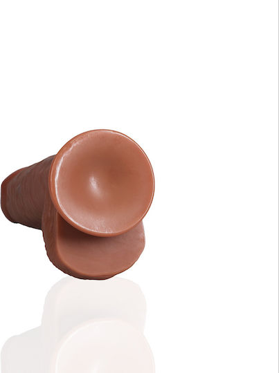 Shots Ρεαλιστικό Dildo με Όρχεις και Βεντούζα Καφέ 20cm