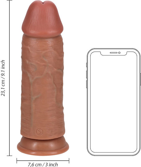Shots Realistisches Dildo mit Saugnapf Braune 23cm