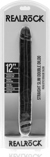 Shots Διπλό Dildo Μαύρο 30cm