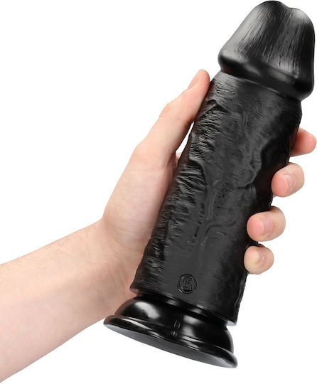 Shots Ρεαλιστικό Dildo με Όρχεις και Βεντούζα Μαύρο 20cm