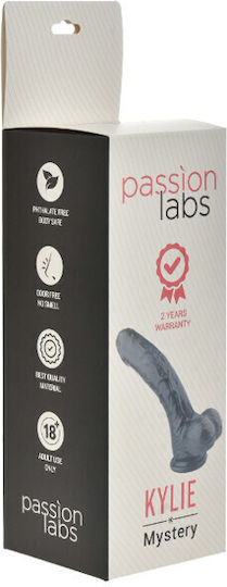 Passion Labs Ρεαλιστικό Dildo με Όρχεις και Βεντούζα Μαύρο 56cm