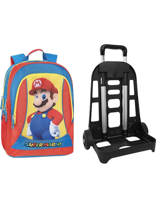 Super Mario Wheeled Student Backpack