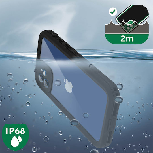 Защитен калъф Apple iPhone 12/12 Pro водоустойчив с протектор за екран, черен