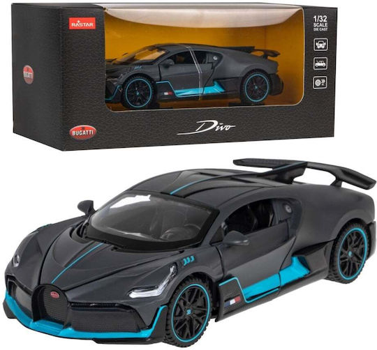 Rastar Bugatti Divo Metall Modellfigur Auto Schwarz im Maßstab 1:32 19x9.5x8.5cm.