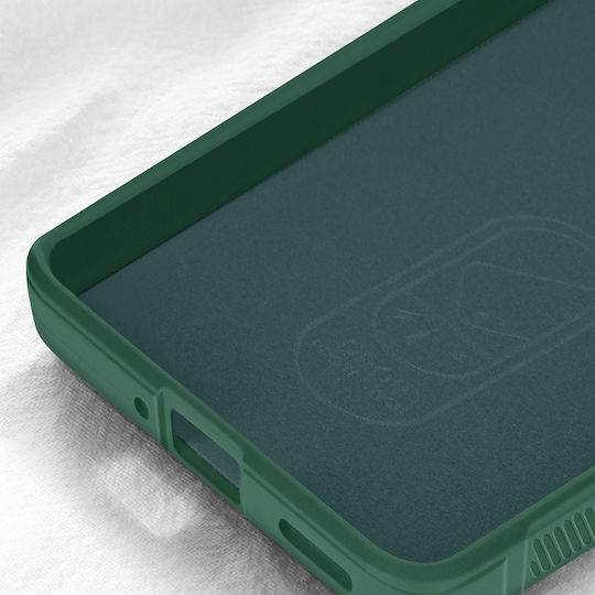 Калъф Avizar за Nothing Phone 2a, Текстуриран Силиконов Релефен Дизайн, Тъмно Зелен