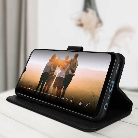 Case Oppo A16 A16s Clamshell Wallet Function Video Stand Black