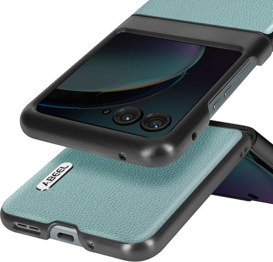 Abeel Leather Case Motorola Razr 40 Ultra Leather Abeel Collection Light Blue