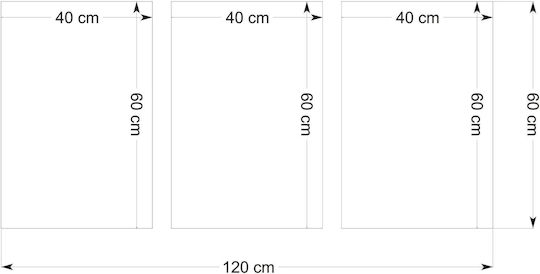 Naklejkomania Dreifach Gemälde auf Leinwand 60x120cm