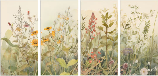 Naklejkomania Fourfold Painting on Canvas 60x120cm