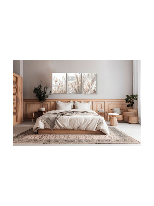 Naklejkomania Τρίπτυχος Πίνακας σε Καμβά 60x120cm