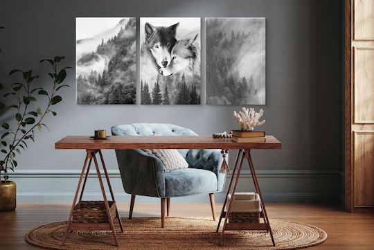 Naklejkomania Triplu Tablou pe Pânză 60x120cm