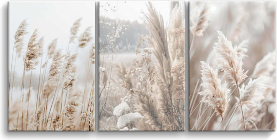 Naklejkomania Τρίπτυχος Πίνακας σε Καμβά 60x120cm
