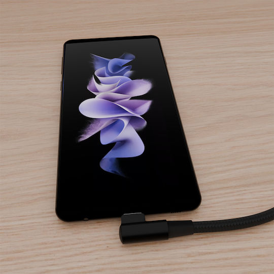Cablexpert Unghi (90°) Cablu USB 2.0 USB-C Tată - USB-C Negru 0.2m 072-01-001913