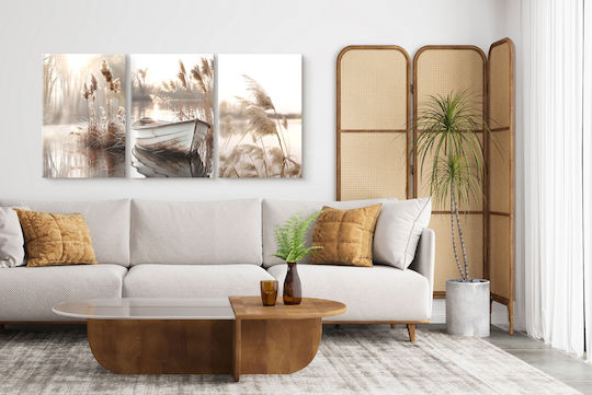 Naklejkomania Threefold Painting on Canvas 60x120cm